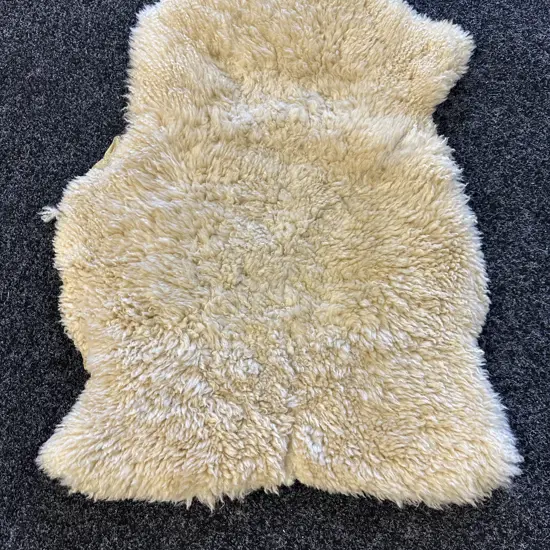Cream Sheepskin Rug L75cm