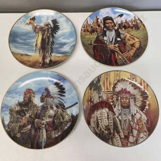 Set of 4 Franklin Mint American Indian Collectors Plates