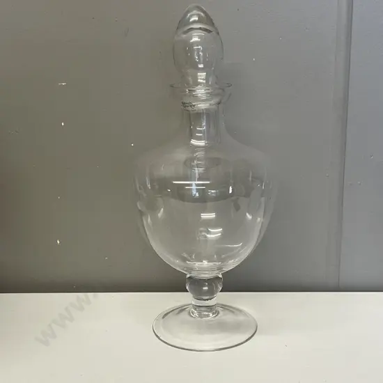 French Country Footed Glass Jar H37cm