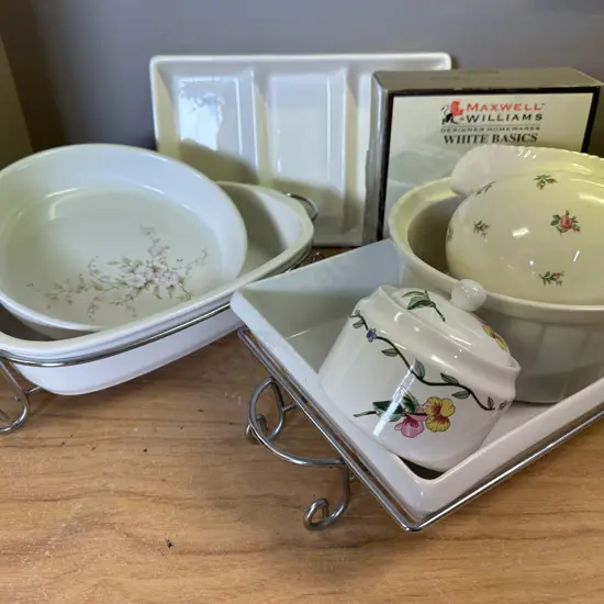 Selection of Serving Dishes, Maxwell Williams White Basic Tableware Etc