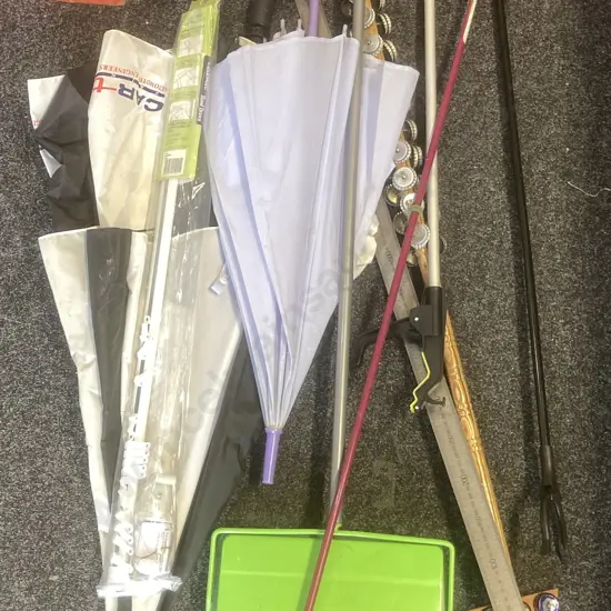 Grab Sticks, Umbrellas, Sabco Brooms Etc