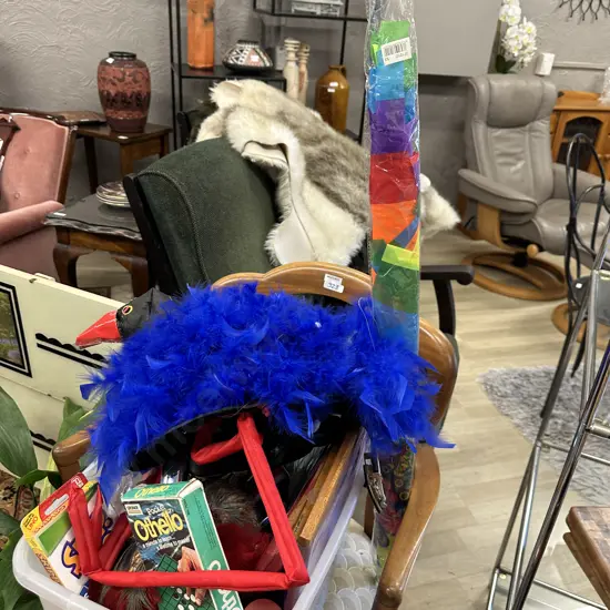 Clear Bin of Games & Toys