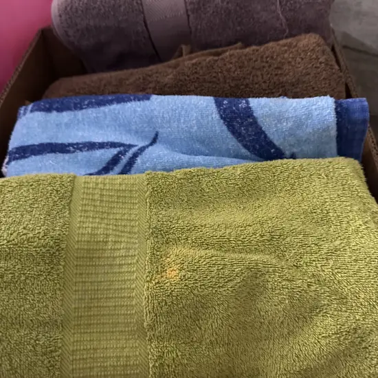 Box Lot of Towels