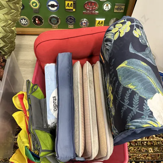 Pink Bin, Swabs, Curtain & Shoe Storage