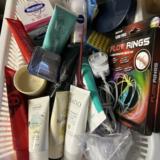 White Tray Of Beauty Products Etc