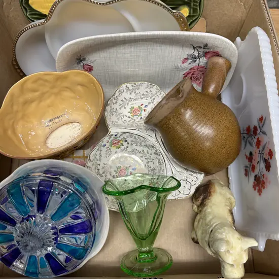 China & Glass Items Box Of 