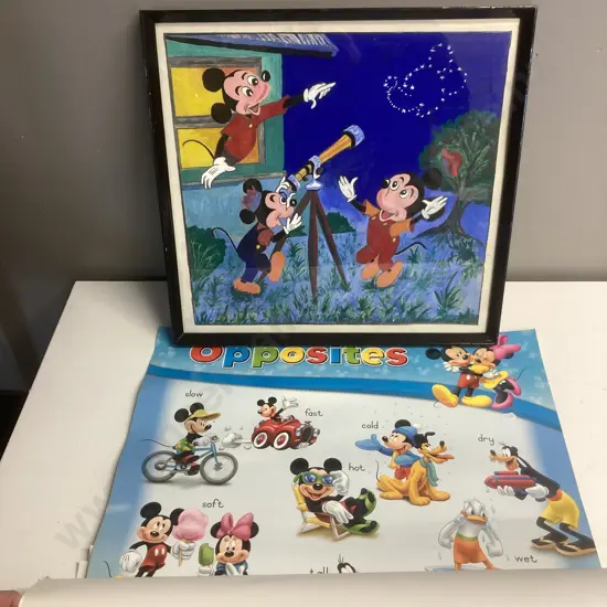 Mickey Painting & Opposites Poster