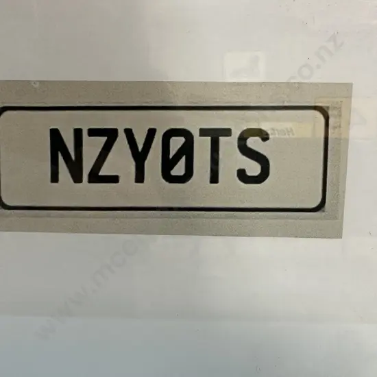 'NZY0TS' Personalised Car Number Plate