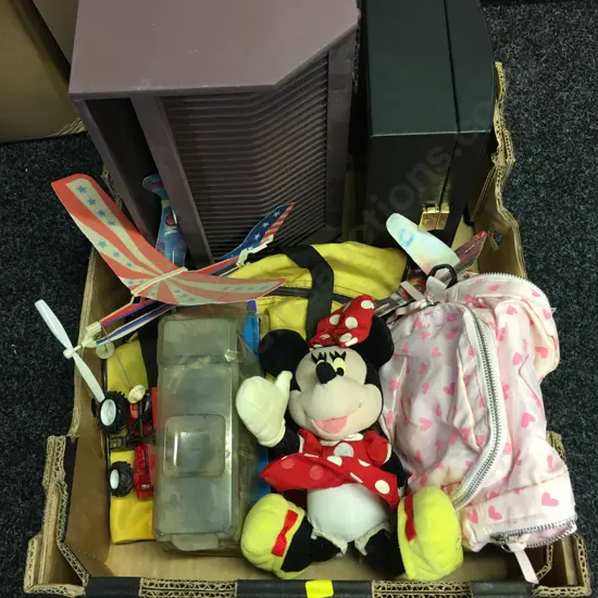 Box Of Vintage Items Including Jewellery Box, Etc