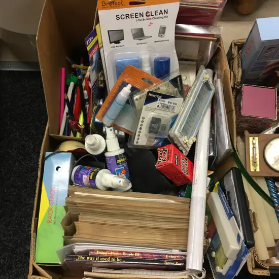 Box Of Assorted Stationery Items