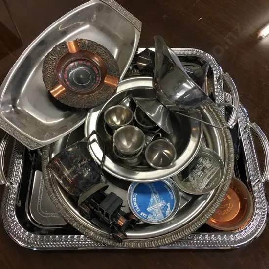 Selection of Trays, Eggcups, Gravy Boat Etc