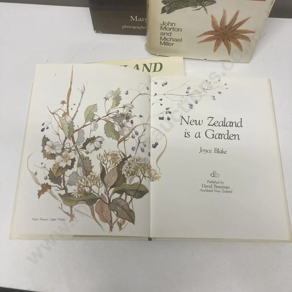 Books - New Zealand is a Garden by Joyce Blake 1982 First Edition Hardback, & Auckland Is A Garden by Joyce Blake Image 1++