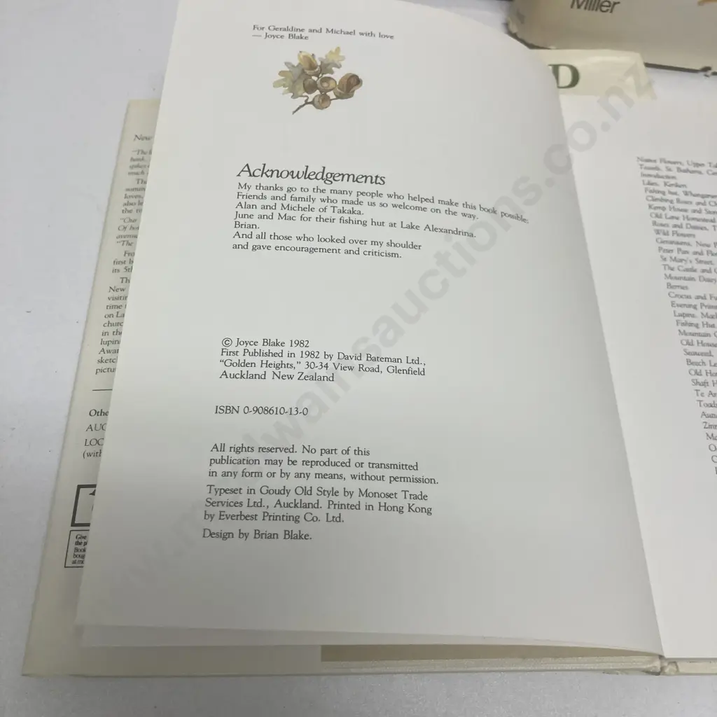 Books - New Zealand is a Garden by Joyce Blake 1982 First Edition Hardback, & Auckland Is A Garden by Joyce Blake Image 1++