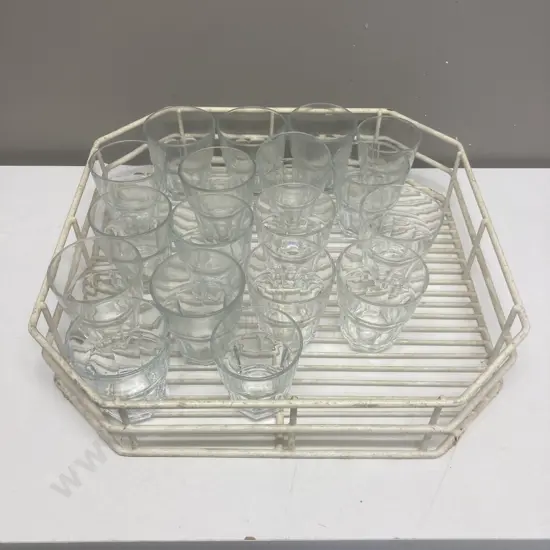 Tray of Assorted Glasses