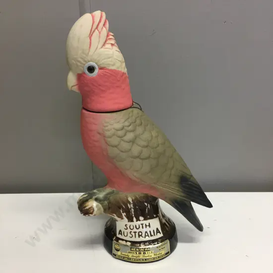 Vintage Collectable 1979 Jim Beam South Australia Galah Bird Regal China Whiskey Decanter