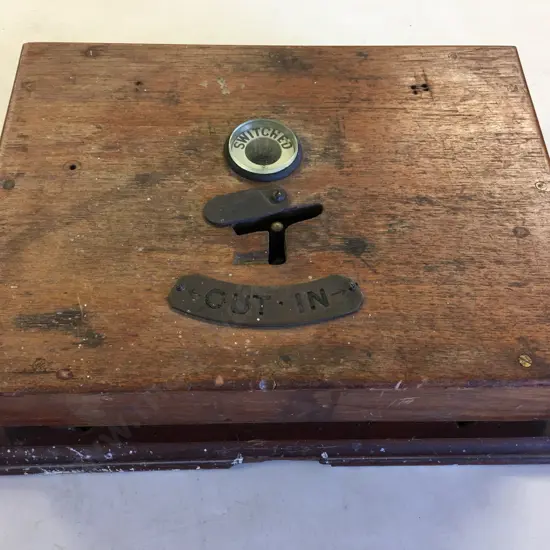 Vintage Railway Switching Box In Wooden Oak Case