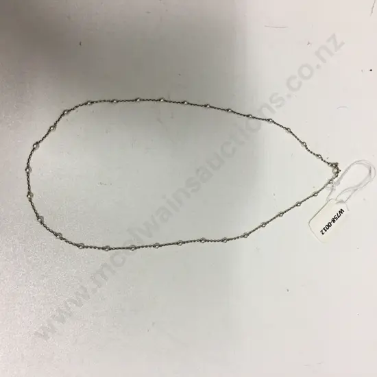 Silver Chain With Small Balls Stamped 925 On Clasp