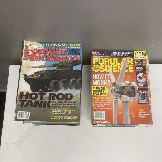 Box Lot Popular Mechanics & Popular Science Magazines