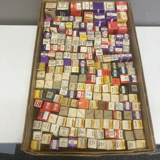 Box Lot Assorted Valves, Tubes Etc