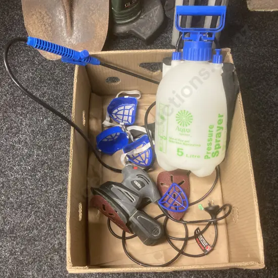 Box lot Sander, Sprayer Etc
