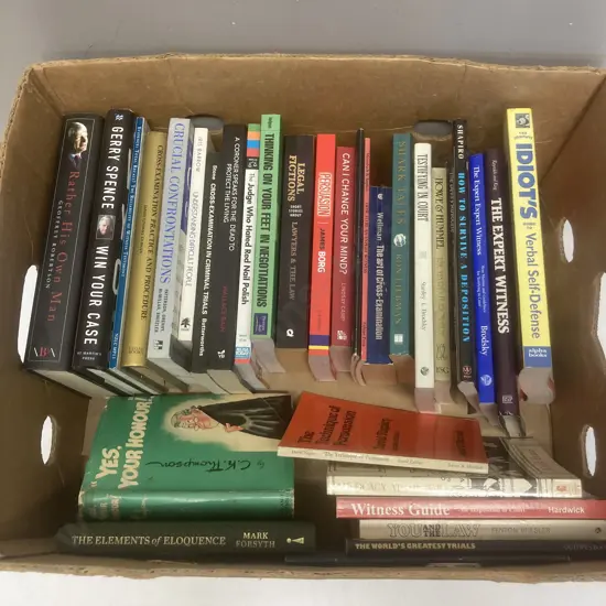 Box lot Books - Court, Trials, How To's, Judges Etc