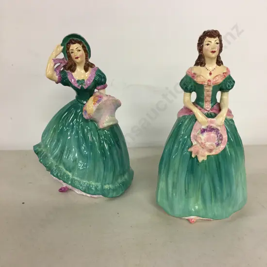 Pair Of Coal Port Figurines 'Marilyn' & 'Breeze' H16cm