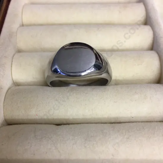 Chunky Silver Look Mens Ring