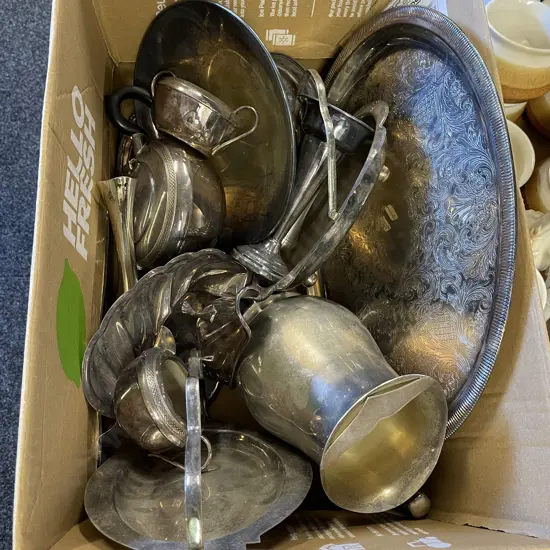 Box of Assorted Silverware