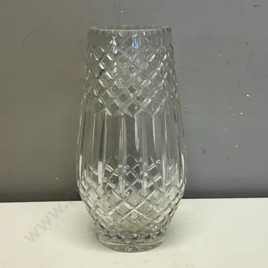 Stunning Vintage Heavy Cut Crystal Vase H26cm
