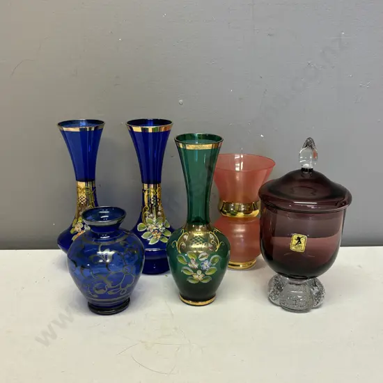 Assortment of Vintage Art Glass including Venetian