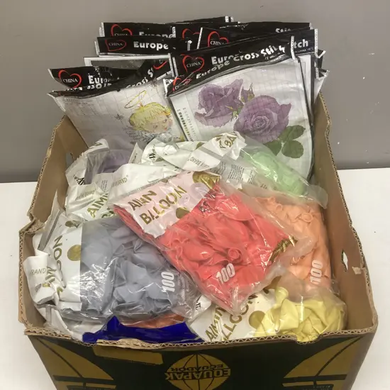 Box lot Balloons & Cross Stitch Patterns