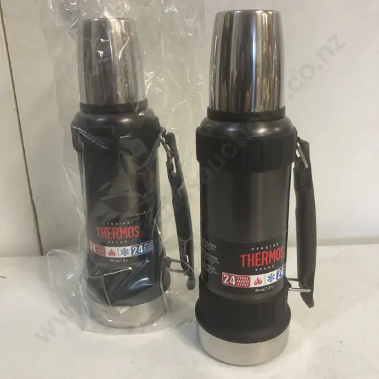 Pair of Thermos Brand Thermos, 1.2L, 24Hr