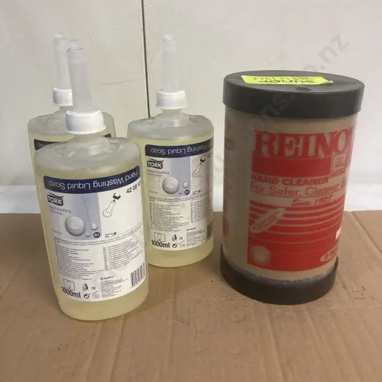 Reinol Original Hand Cleaner 2 Litre Cartridge & 3 Tork 1000ml Hand Washing Liquid Soaps