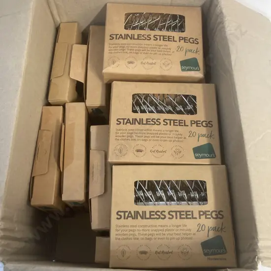 Seymours Stainless Steel Pegs, 20 x Packs of 20