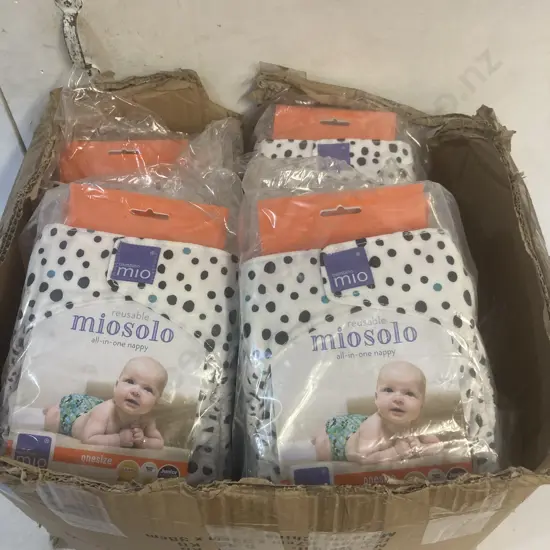 Miosolo Bambino Mio Reusable Nappys. One Size, Dalmatian Dots, 8 x Packs of 5