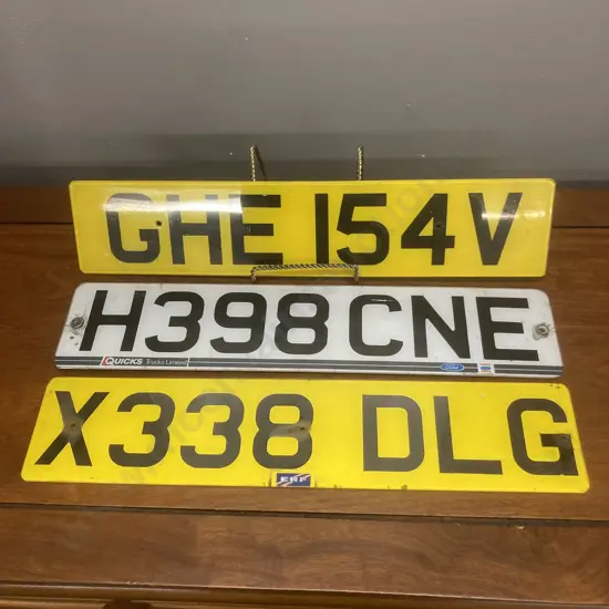 Vintage English Car Number Plates