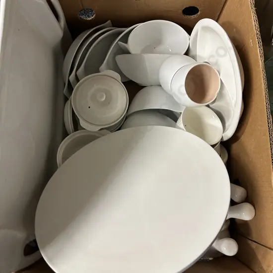 Selection Of White Crockery Items