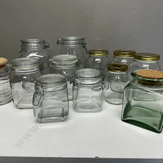 Assorted Glass Jars