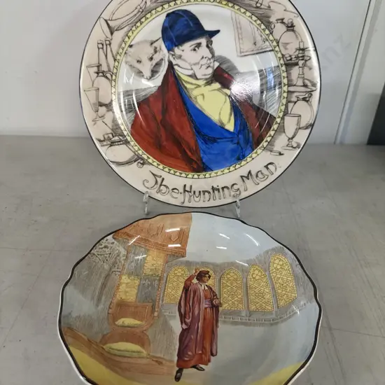 Royal Doulton Series Ware Collectors Plate - The Hunting Man & Royal Doulton Shakespearean Portia Bowl D3596