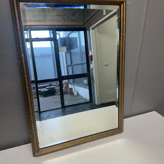 Gilt Framed Bevelled Edge Mirror. 55 x 40cm