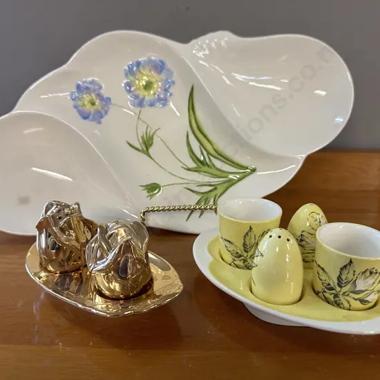 Royal Winton China Items Including Platter & Condiments Set