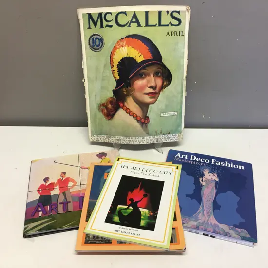 1924 McCalls Magazine April With 4 Art Deco Books
