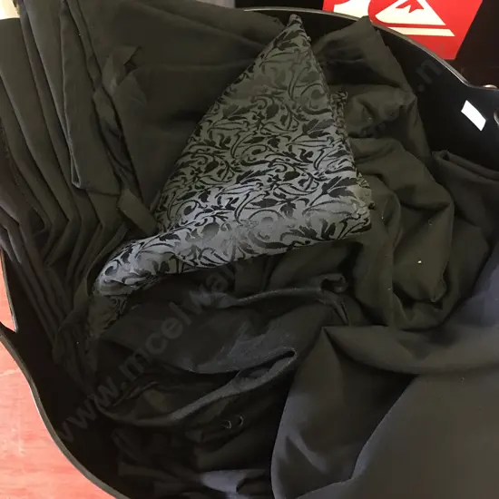 Assorted Flexi Bin Of Black Table Cloths