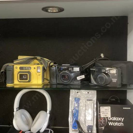 Minolta Weathermatic 35DL Waterproof Film Camera, Pentax Espio 120,Konica Z-up 28W Zoom Point & Shoot 35mm Film Cameras