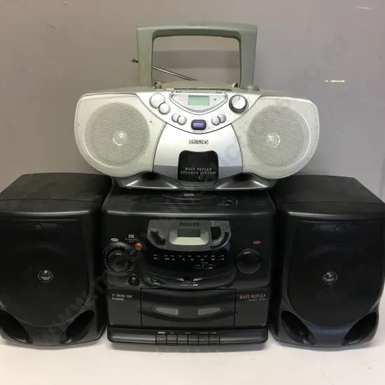 Phillips Portable CD Player AZ1008 & Portable CD Mini System AZ2100