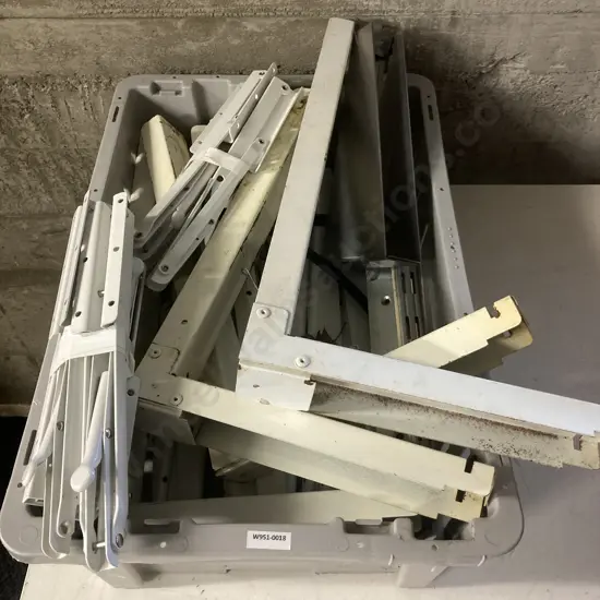 Box Lot Microwave Shelves, Folding Spring Loaded Brackets, Slat Wall Fittings Etc