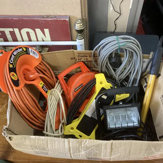 Box Lot Leads, Winder, Worklight Etc