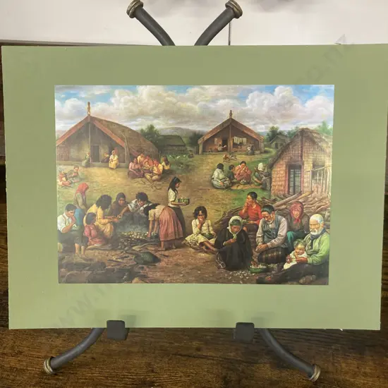 Gottfried Lindauer Print ‘The Time of Kai’ 1907. 25 x 33cm