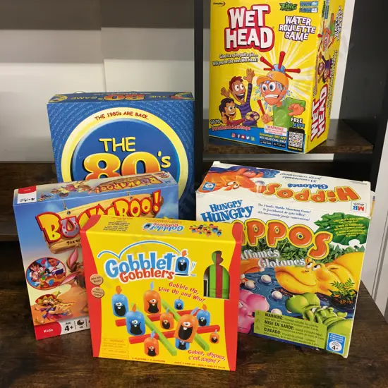 Assorted Vintage Games Including Wet Head, Buckaroo Etc