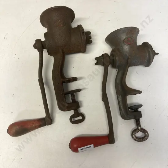 Vintage Spong National 25 & National 30 Mincers